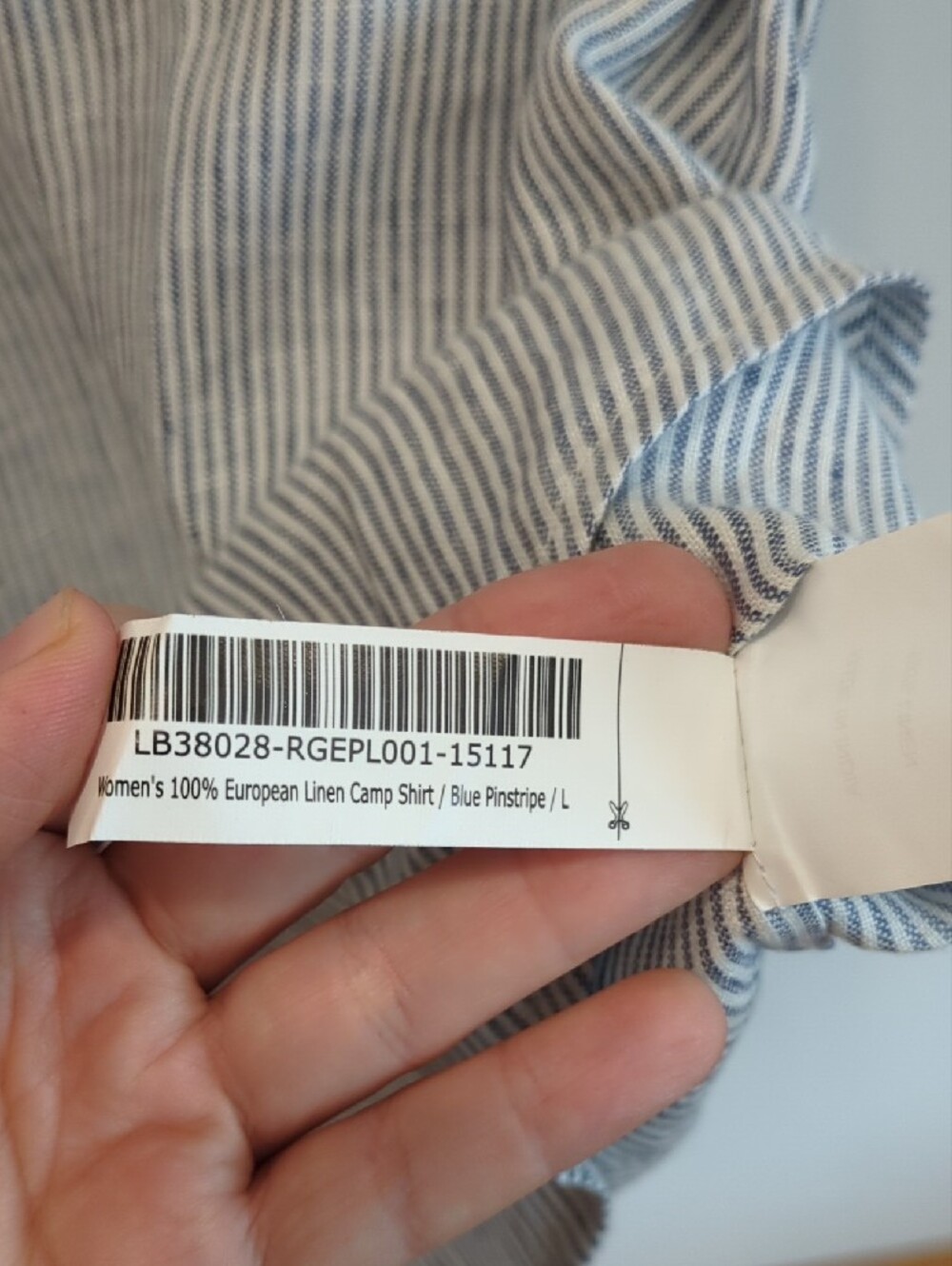 Coastal Minimal Preppy Classic Quince 100% Linen Stripe Camp Shirt Sz Lg Relaxed - Picture 5 of 6